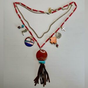 Western Charm Necklace with Tassel #72